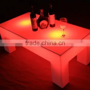 Modern Home Decorative LED Furniture Plastic Illuminated LED Bar Table thumbnail-1