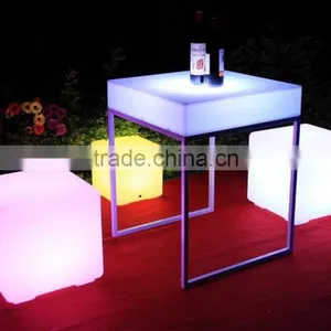 Mult Color Changing Plastic and Stainless Stell Led Table thumbnail-2