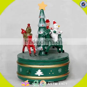 Wholesale Baby Wooden Mini Music Box Christmas Kids Wooden Mini Music Box W07B010B thumbnail-3
