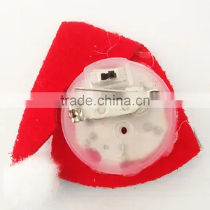 Fashion Design Christmas Glitter Art and Crafts Led Flashing Light Handmade Brooch Pin thumbnail-2