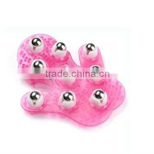 Hand-hold Bath Massager,palm Hand Massager/Gloves Palm Shape Rotating Balls Body Massager thumbnail-1