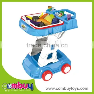 Kids Kitchen Pretend Play Set Vegetable and Fruit Trolley thumbnail-1