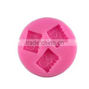 Food Grade Silicone Cake Mould Handmade Soap Mold Silicone 3D Mode Chocolate Chip Mickey Mouse Notebook 1688 Agent thumbnail-3