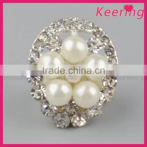Wholesales Fashionable Custom Pearl Rhinestone Buttons for Garments WBK-1458 thumbnail-4
