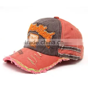 New Style Distressed Washed Denim Sport Cap With Your Own Design thumbnail-1
