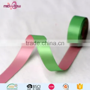 Wholesale Cheap Two Color Printed Double Sided Polyester Satin Ribbon for Sale thumbnail-2