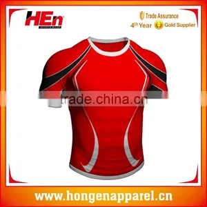 Hongen Apparel Hot Sale Dri Fit Black Colour Rugby Uniform Full Sublimation Rugby Uniforms thumbnail-1