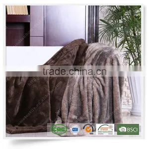 New Style Tip Dyed Faux Fur Blanket Throw Factory Price High Quality Wholesale thumbnail-1