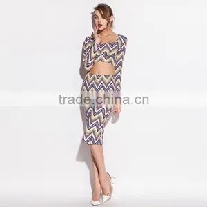 Two Piece Porm Dress Latest Wholesale Dress Designs for Ladies thumbnail-3