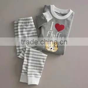 Wholesale Kids Baby Boy and Girl Maching Stripe Bedding Pajamas Sets thumbnail-2