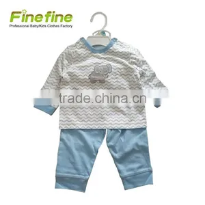 2017 New Design Baby Clothes Wholesale Baby Boys Sleep Set 2 Pieces Baby Boy Pajamas thumbnail-5
