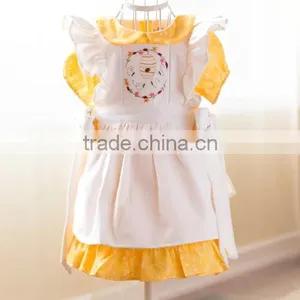 Wholesale Boutique Dress Little Girls Vintage Cotton Dress Pinafore Dress thumbnail-2