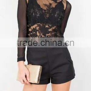 Runwaylover 123 Hot Sale 2017 Ladies Sexy Lace Transparent T-Shirt thumbnail-3