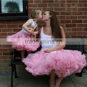 2016 Wholesale Boutique Spring Summer Fashion Casual Design Short Fluffy Chiffon Tutu Skirt for Baby Girls thumbnail-3