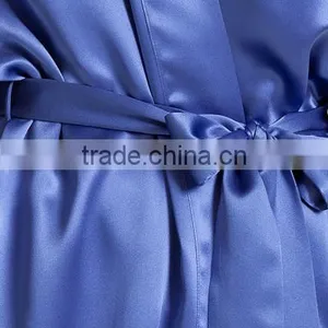 Wholesale New Design Plus Pajamas Satin Dress Blank Plain Short Custom Design Satin Nighty Robes Women thumbnail-4