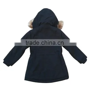 Whloesale OEM Girls Cotton Black Jackets With Hooded thumbnail-2