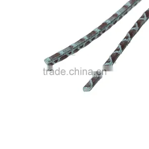 Wholesale Light Green Polyurethane Leather Jewelry Flat Thread Cord thumbnail-2