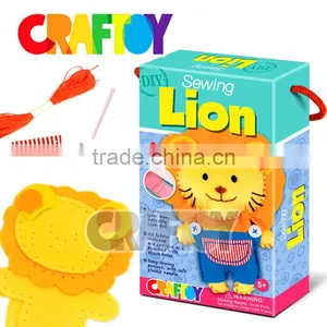 Sewing Lion Easy Sewing Kit Animal Stitching Diy Toy Art and Craft Toy thumbnail-1