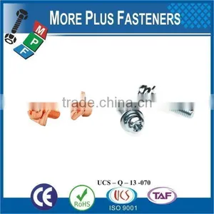 Taiwan M3 M12 M4-0.7 x 6mm DIN 965 Phillips Drive Flat Head Grade A2 Stainless Steel Machine Screw With Hex Double Lock Washer thumbnail-2