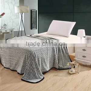 2016 Newfashioned Grey Plush Flannel Blanket thumbnail-1