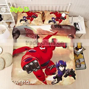 Big Hero 6 Bedding Set 100% Cotton Duvets Wholesale Cartoon Design Bedding Sets thumbnail-1