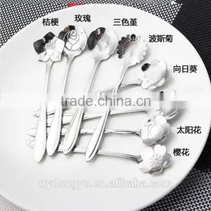 High Quality Stainless Steel Coffee Spoon /llg Gold Plate Rose Stainless Steel Spoon Tea Spoon /fancy Dinnerware Tableware thumbnail-3