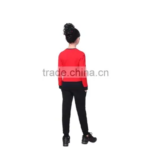 Fashion Girls Jogging Suit Kids Gymnastics/Sport Suits Hoodies And Pants With Pockets thumbnail-2