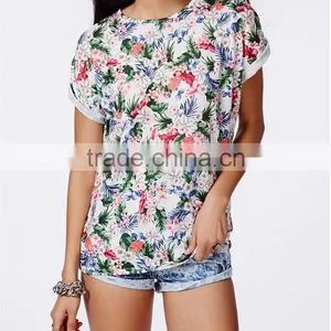 Jersey Fabric Tropical Printing T-shirt Printing thumbnail-1