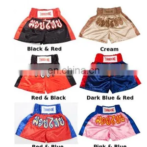 Muay Thai Boxing Shorts Kick Boxing Trunks Satin Size M-3XL thumbnail-2
