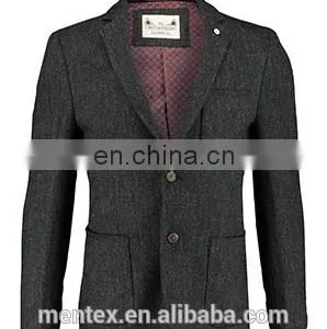 Men's Black Speckled Wool Blend Casual Blazer 2016 AW thumbnail-1
