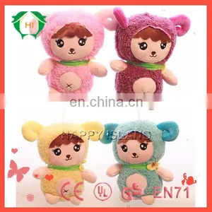HI EN71 Custom Promotional Lovely Sheepskin Plush Sheep Toy thumbnail-1