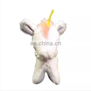 Customized Mini Animal Plush Toy Unicom and Key Chain,stuffed Horse Peral Necklace thumbnail-2