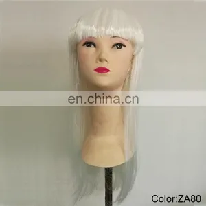 Halloween White Straight Plastic Wigs P-W248 thumbnail-5