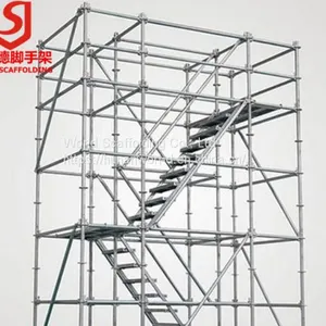 EN Standard Professional Factory High Quality Scaffolding Steel Ladder Stair Case for Construction thumbnail-1