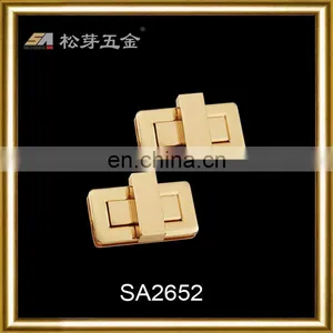 Common Metal Twist Handbag Lock for Bag, Square Turn Lock With Various Sizes thumbnail-3