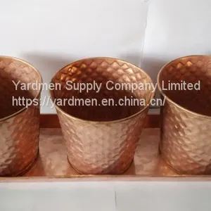 2018 Thre in One Copper Painting Finish Iron Flower Pot thumbnail-2
