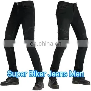 DiZNEW Bulk Wholesales Men's Super Biker Jeans Ripped Stretch Jeans Pants thumbnail-1