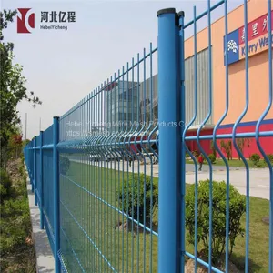 Galvanized and PVC Coated Triangle Bend 3D Curved Welded Fence thumbnail-1