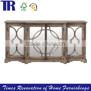 Antique Southern China Style Furniture Sideboard,old FIR Sideboard,wood Glass Sideboards thumbnail-1