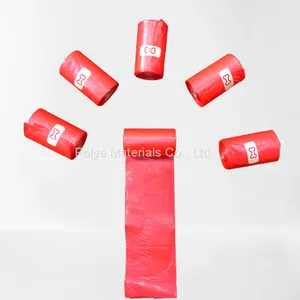 Red Color Water Soluble Dog Poop Bags Flushable Dog Waste Bags 100% Biodegradable thumbnail-1