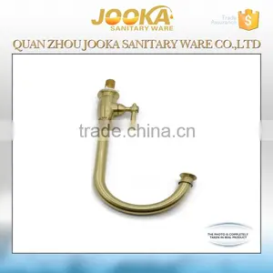 Classic Gold Plated Crown Long Hose Single Hole Cold Water Kitchen Tap thumbnail-4