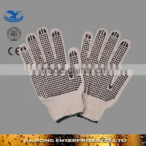 High Quality PVC Dotted Cotton Gloves, Cotton Construction Safety Working Gloves LG077 Quality Choice thumbnail-1
