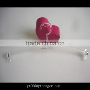 RQ427 Transparent Plastic Hanger Underwear Hanger With Clips Bra Hanger thumbnail-1