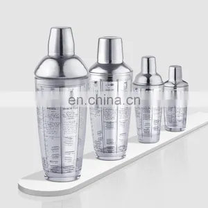 Factory Direct Wholesale 400ml Glass Shakes Tool Metal Stainless Steel Cocktail Shaker thumbnail-1