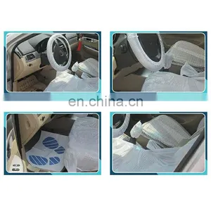 Summer Disposable Car Seat Protector Steering Wheel Cover Foot Pad Gear Lever Handbrake Cover for Auto Repair Shop thumbnail-2