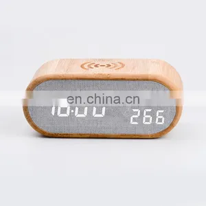 Luxury Promotional Night Light Smart Digital Display Small Clock With Wireless Charger for Home Decoration thumbnail-4