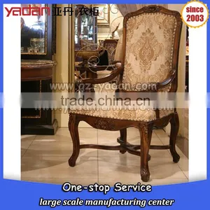 Living Room High Chair Wooden Rest Chair Simple Carving, Meeting Chair Quality Choice thumbnail-3