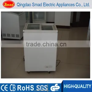 Mini Cheap Ice Cream Freezer Sliding Glass Flat Door Chest Freezer thumbnail-2