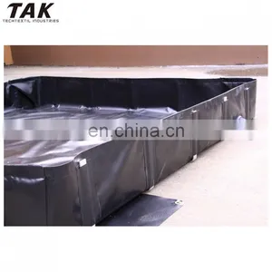 Ready Made 10'x10'x1' 12'x20'x1' 12'x30'x1' L-Rod Bracket Black Yellow Color Oil Containment Berm for Spill Control thumbnail-3