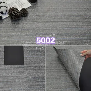 Guangdong Wholesale Engineering PVC Floor 2mm Carpet Grain LVT Floor Square Stone Plastic Floor Tile Dryback Floor Glue thumbnail-1